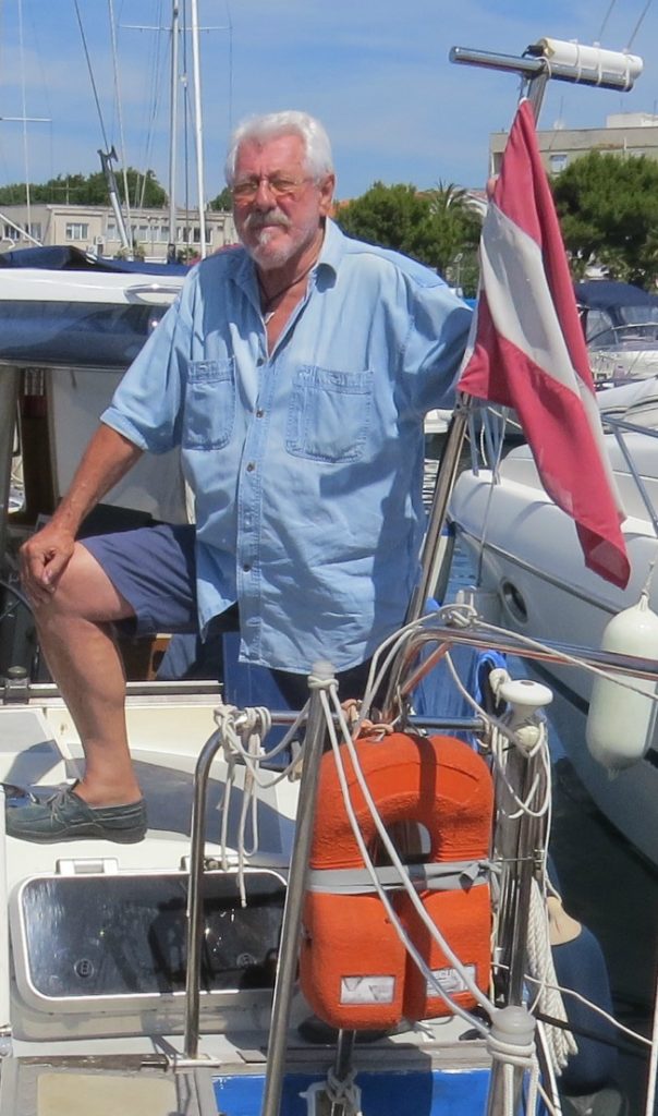 Željko Milovčić na svom brodu u ACI marini Vodice Foto Mladen Gerovac