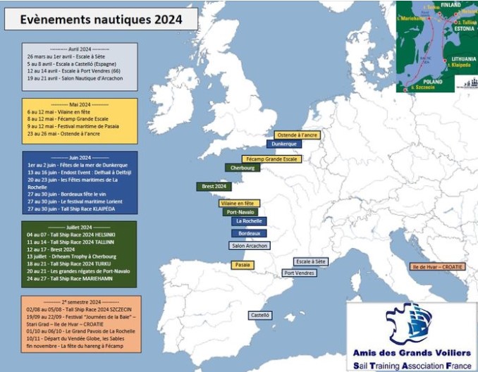Dani u vali na karti najvažnijih europskih maritimnih događanja 2024. godine / Izvor: FB Udruga Cronaves