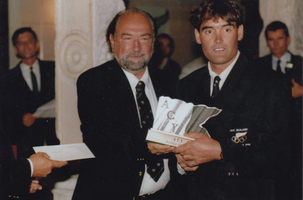 Pobjednik Russel Coutts i Veljko Barbieri, 1991. godine / Foto: Mladen Gerovac